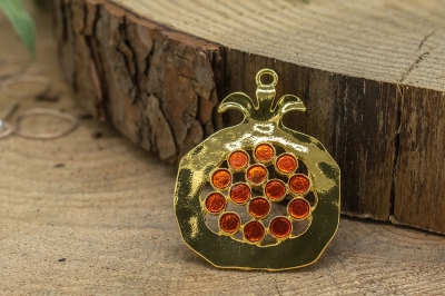 μεταλλικο ροδι χρυσο 45mm με καρπους σμαλτο 1τεμ