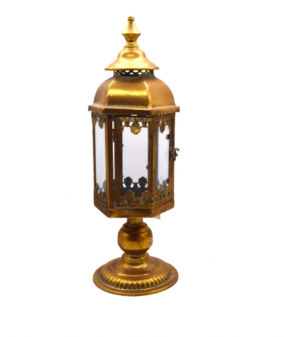 ΦΑΝΑΡΙ ΣΕ ΒΑΣΗ 15*18*53.5CM ΠΑΛΑΙΩΜΕΝΟ ΧΡΥΣΟ