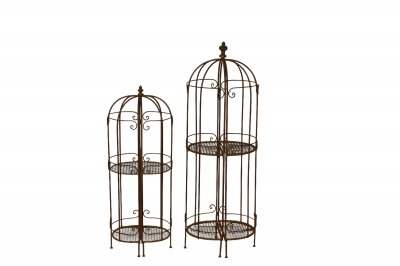 ΜΕΤΑΛΛΙΚΑ STAND ΚΛΟΥΒΙΑ ΜΕ ΔΥΟ ΕΠΙΠΕΔΑ S/2 ΣΚΟΥΡΙΑ 108X37cm