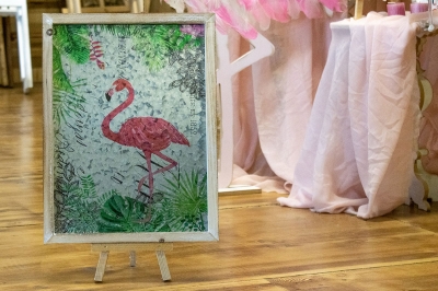 ΠΙΝΑΚΙΔΑ ΞΥΛΟ-ΜΕΤΑΛΛΟ FLAMINGO 30*40CM