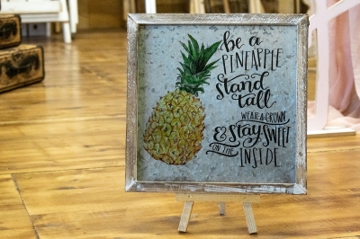 ΠΙΝΑΚΙΔΑ ΞΥΛΟ-ΜΕΤΑΛΛΟ ΑΝΑΝΑΣ 30*30CM