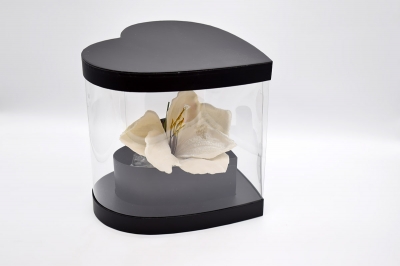 FLOWER BOX ΚΑΡΔΙΑ 26x26x25.5cm PVC/BLACK