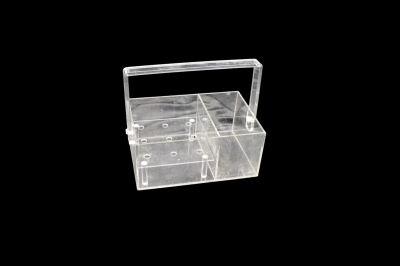 FLOWER BOX PLEXIGLASS/2 ΔΙΑΜΕΡΙΣΜΑΤΑ 18*12*8cm ΓΙΑ 5+2 ΛΟΥΛΟΥΔΙΑ