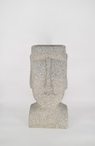 PLANTER ΤΕΤΡΑΓΩΝΟ ΠΡΟΣΩΠΟ 34*28*69cm ASH