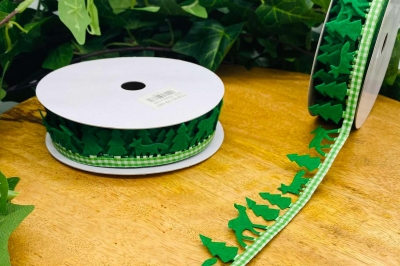 κορδελα γιρλαντα δασος 30mm x 10y πρασινη