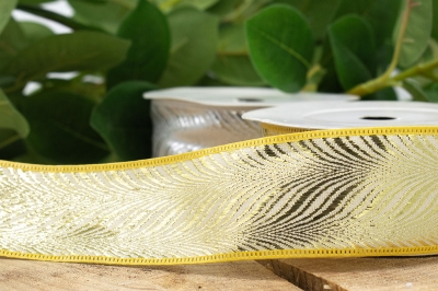 κορδελα 40mmx10y zebra χρυση