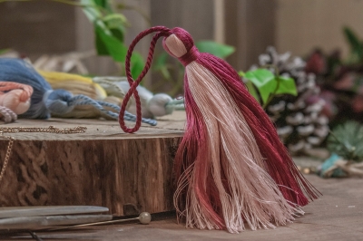 φουντα ματ 17cm 3 αποχρωσεις μπορντω-ροζ