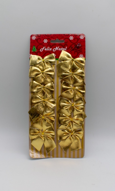 φιογκος μεταλλιζε χρυσος 5.5*6cm s/12