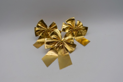 φιογκος διπλος μεταλλιζε χρυσος 11*14cm  s/3