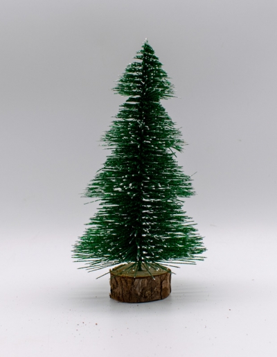 χρ.δεντρο mini ελατο 18cm χιονισμενο πρασινο