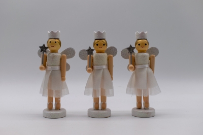 πακετο s/3 νεραϊδες 13cm glitter λευκο