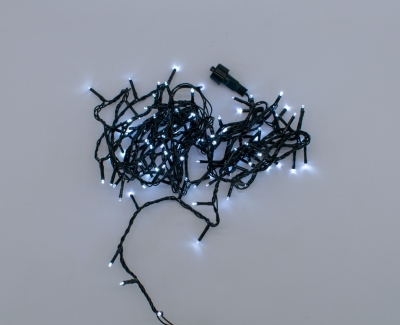 λαμπακια 100 led σειρα ip44(επεκτασηx3)/8m/πρασινο καλωδιο/white