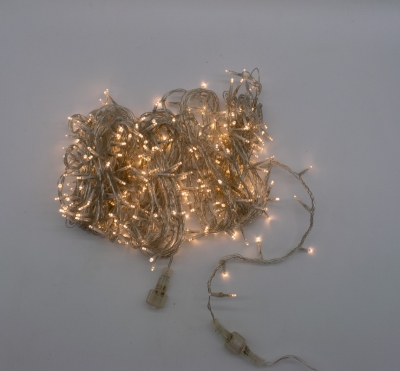 λαμπακια 300 led σειρα ip44(επεκτασηx3)/18m/διαφανο καλωδιο/warm white