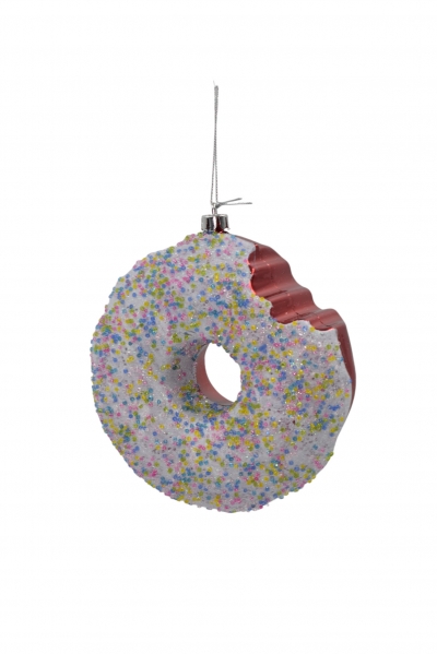 στολιδι αθραυστο donut bite 15.5*7*17cm red