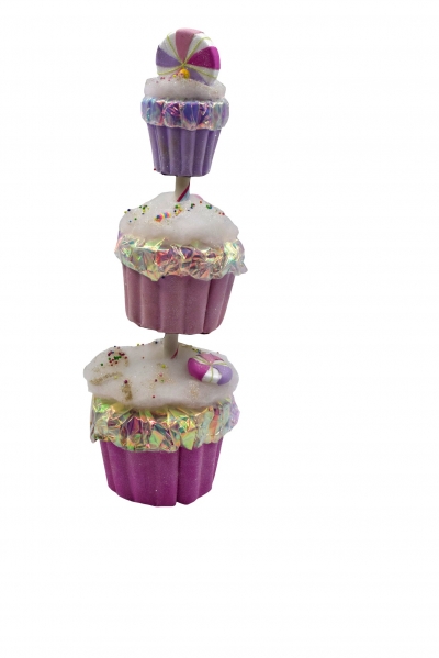 s/3 rainbow candy cupcake 21*67cm frosty lilac
