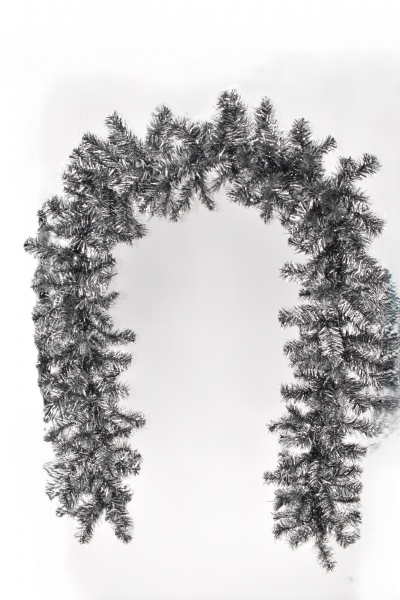 χρ.γιρλαντα 270cm black/silver pointed pencil 260tips pvc d.30cm