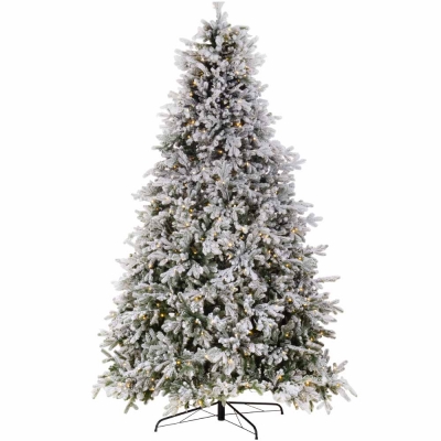 χρ.δεντρο prelit sunpeak flocked 210cm 500led 900tips d.145cm warm white full pe