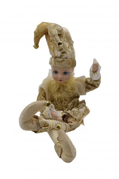 αρλεκινος music elf 45cm gold/white
