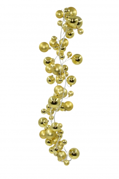 χρ. γιρλαντα 180cm 82-85 μπαλες 3-7cm gold