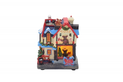 χρ.παρασταση mini christmas 11*7*12cm κινηση/φωτακια/μουσικη