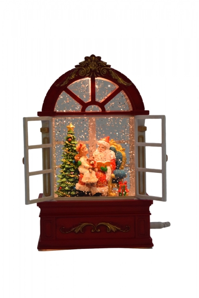 χρ.παρασταση santa`s vintage window 13*7.5*21cm light/music usb